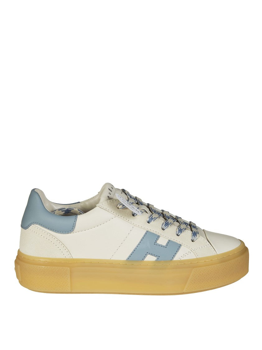 Hogan Cream Upper Light Blue Sneakers