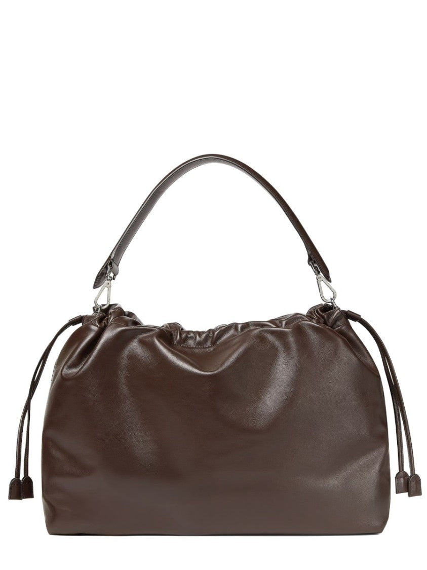Fendi Brown Leather Flux Shoulder Bag