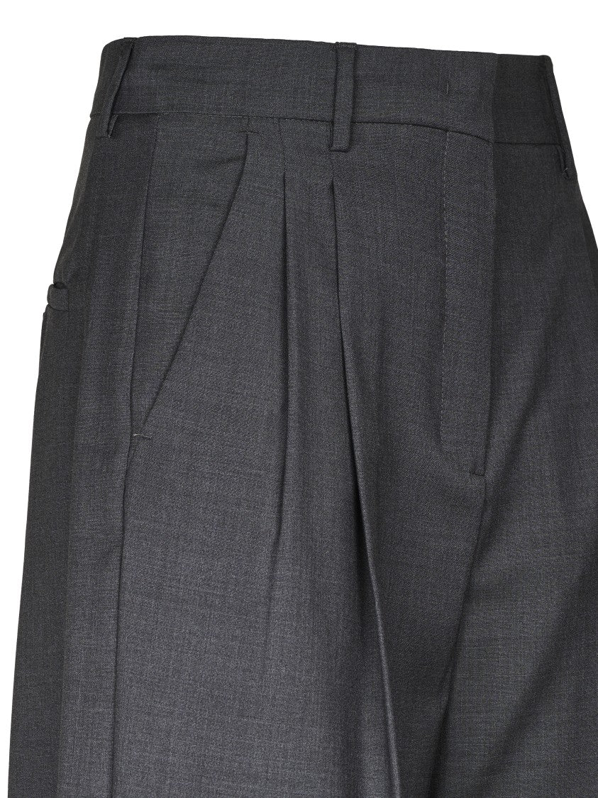 Max Mara Wide-Leg Trousers With Pleated Front And Tailored Finish