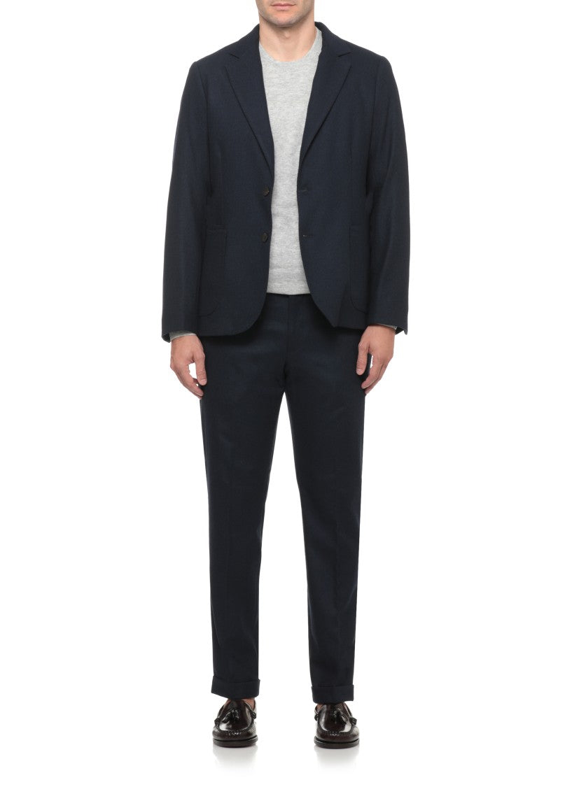Devore Tailored Wool Jacket With Classic Lapel And Button Details