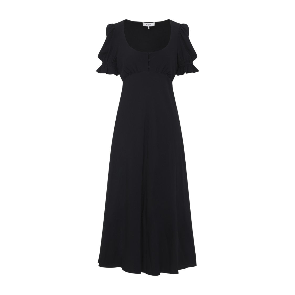 Chloé Flowing Midi Dress With Fitted Bodice