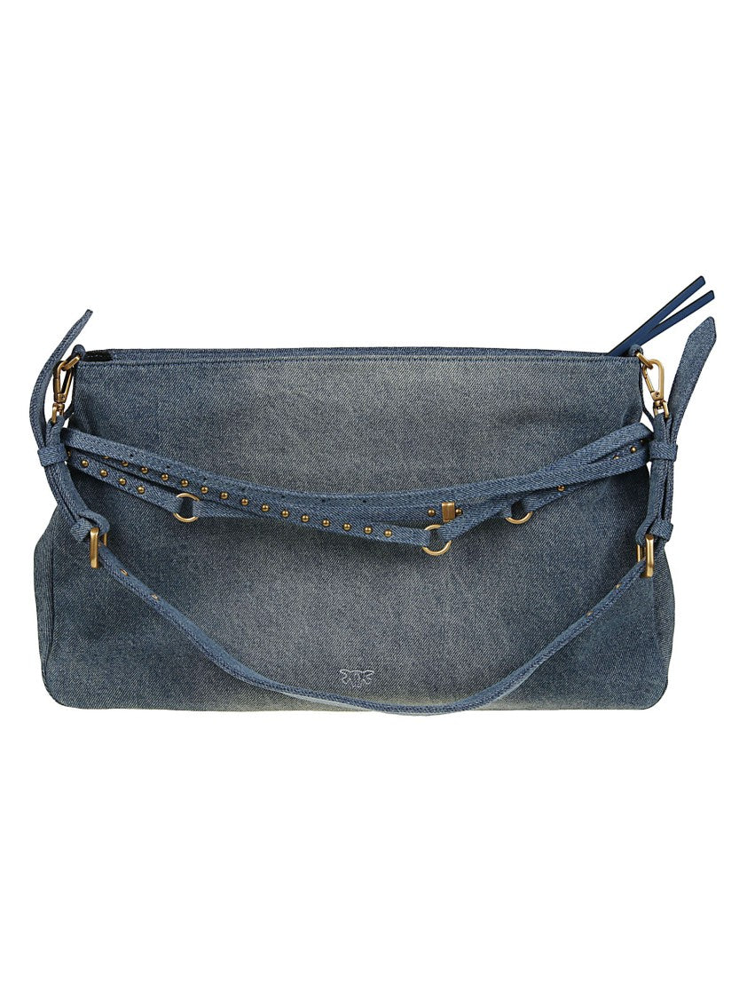 Pinko Big Belt Denim Cotton Belt Bag