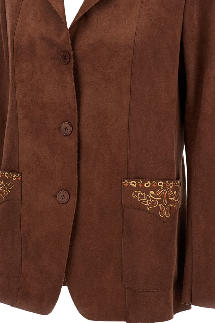 Irie' Structured Brown Jacket With Timeless Design