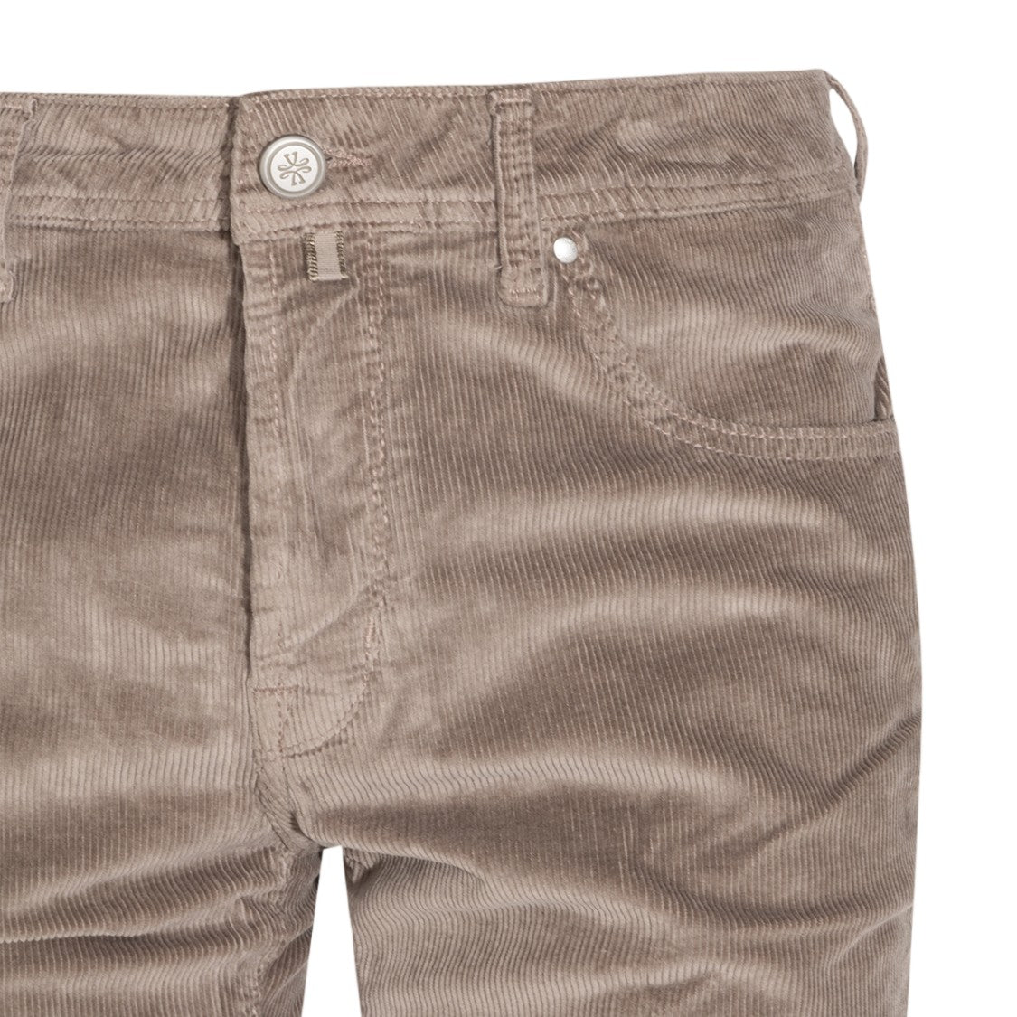 Jacob Cohen Slim-Fit Taupe Corduroy Trousers With Five-Pocket Design
