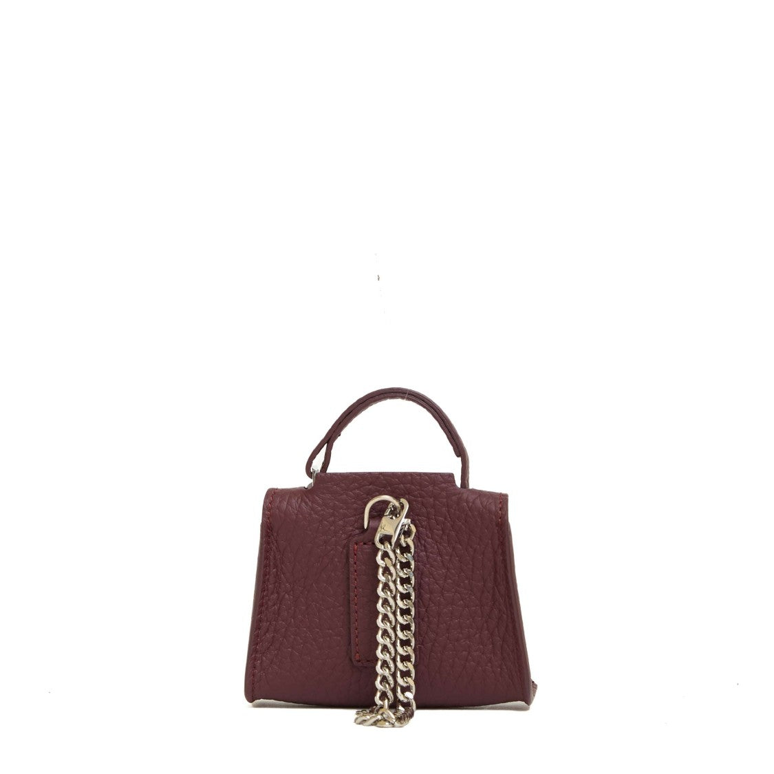 Orciani Charms Handbag In Soft Bordeaux Leather