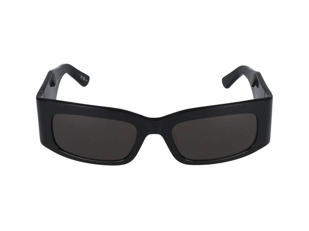 Balenciaga Black Bb0328s Acetate Oversized Rectangular Sunglasses