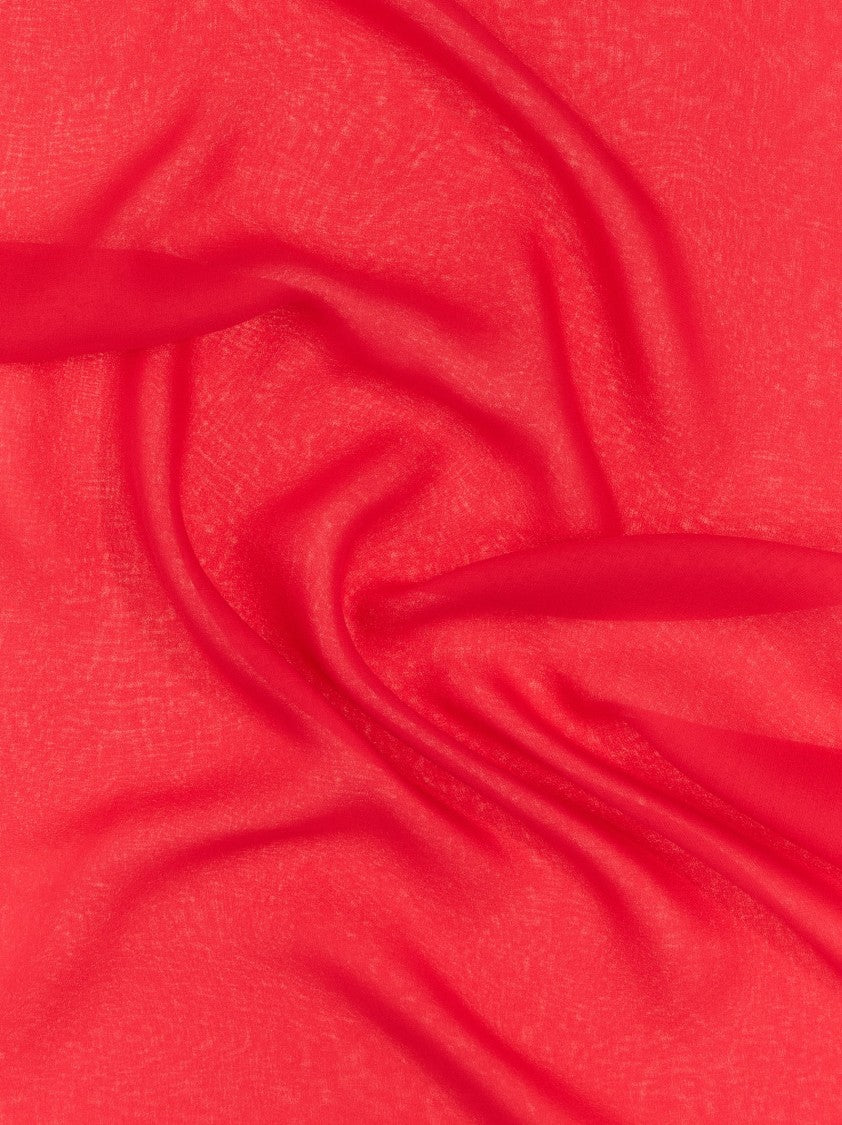 Alberta Ferretti Lightweight Red Silk Stole