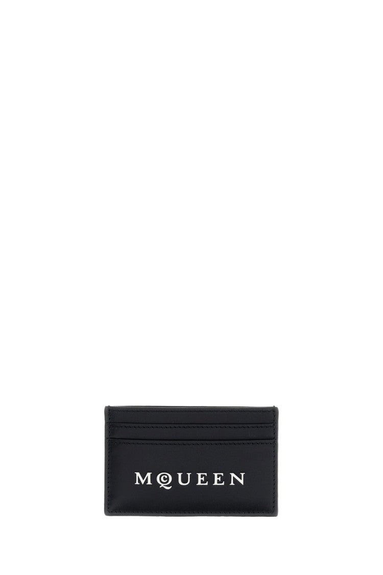 Alexander Mcqueen Leather Card Case With Multiple Compartments