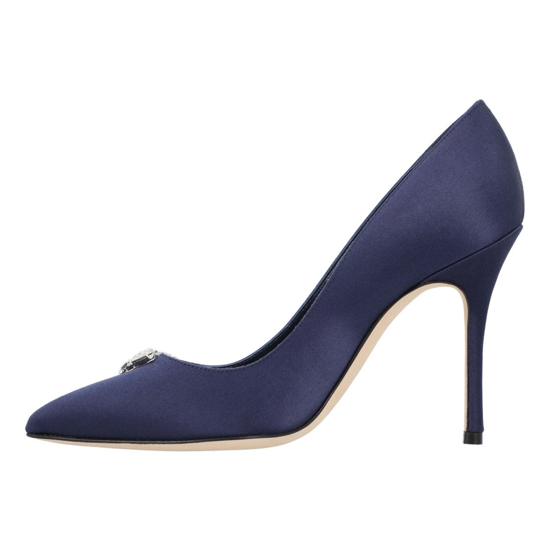 Manolo Blahnik Pluma Fabio Satin 105 Pump Purple