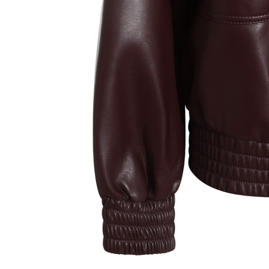 Twin-Set Structured Burgundy Jacket With High Collar And Flap Pockets