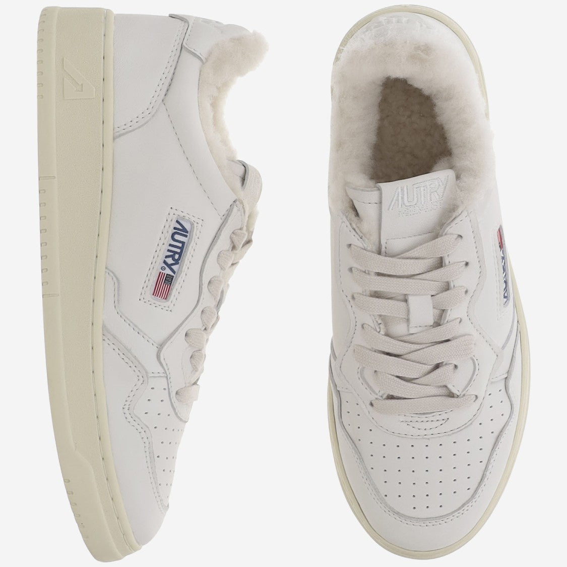 Autry Low Sneakers With Leather And Suede Combination