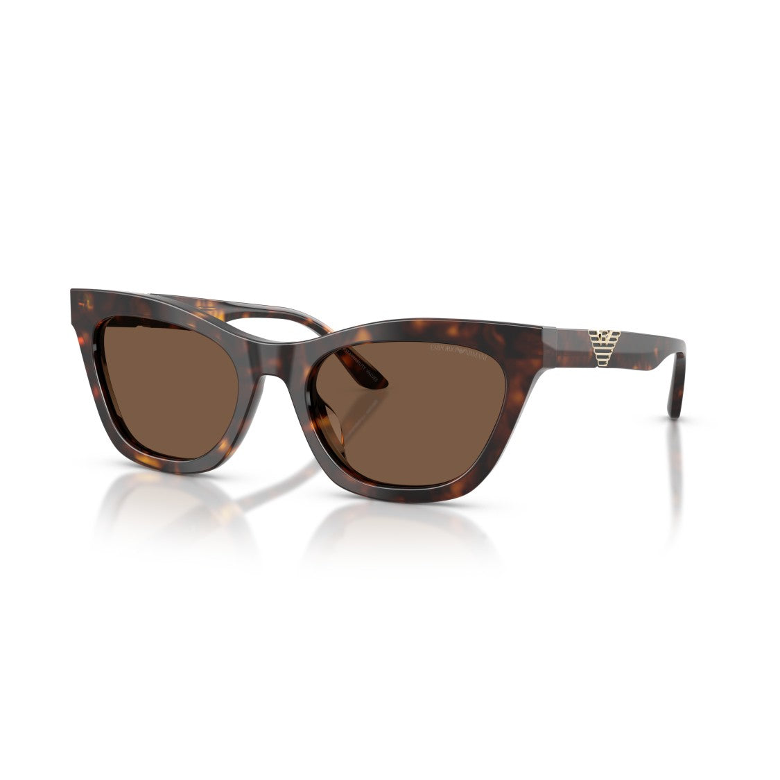 Emporio Armani 0Ea4259u Angular Tortoiseshell Cat-Eye Sunglasses With Metallic Detail