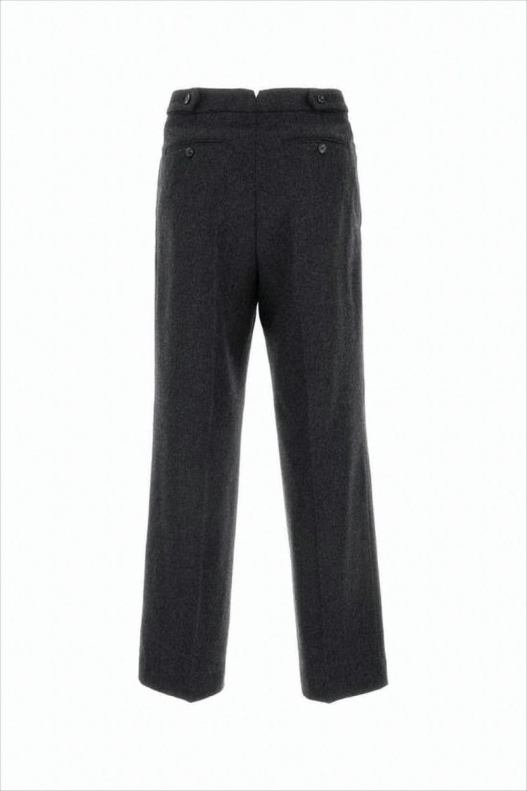 Ami Refined Wool Suit Pants With Tailored Straight-Leg Cut