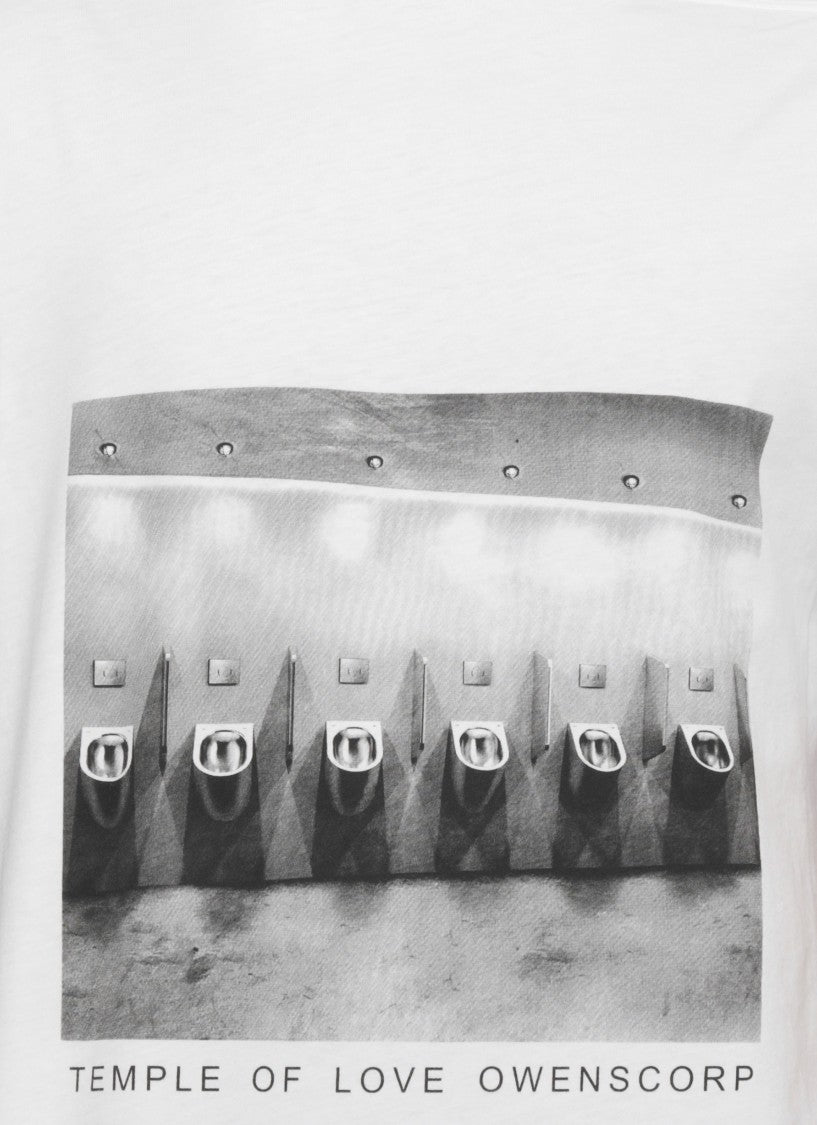 Drkshdw By Rick Owens White Level T Cotton T-Shirt