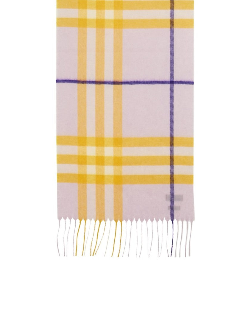 Burberry Plaid Pattern Cashmere Scarf