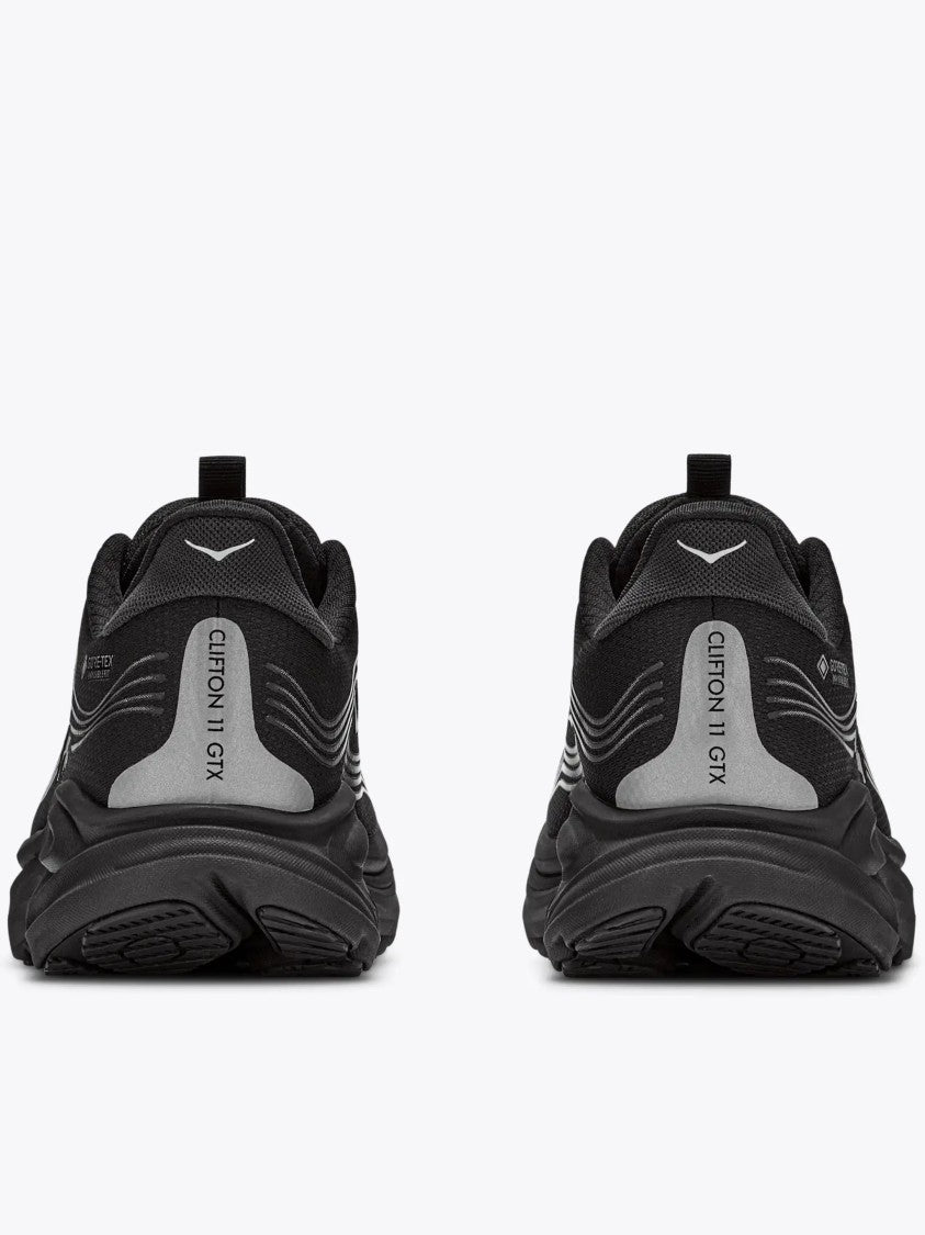 Hoka Black Athletic Sneakers With Streamlined Silhouette And Cushioned Sole