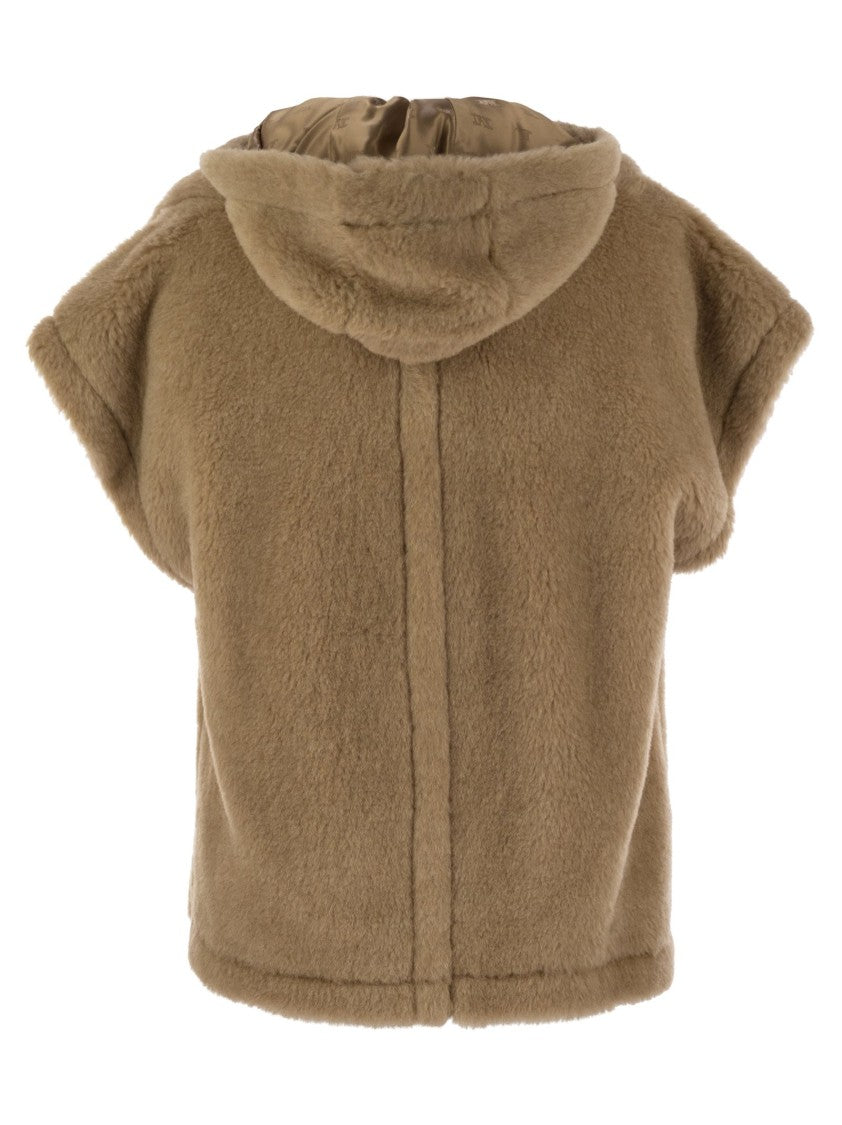 Max Mara Lanoso4 - Teddy Fabric Vest Cape