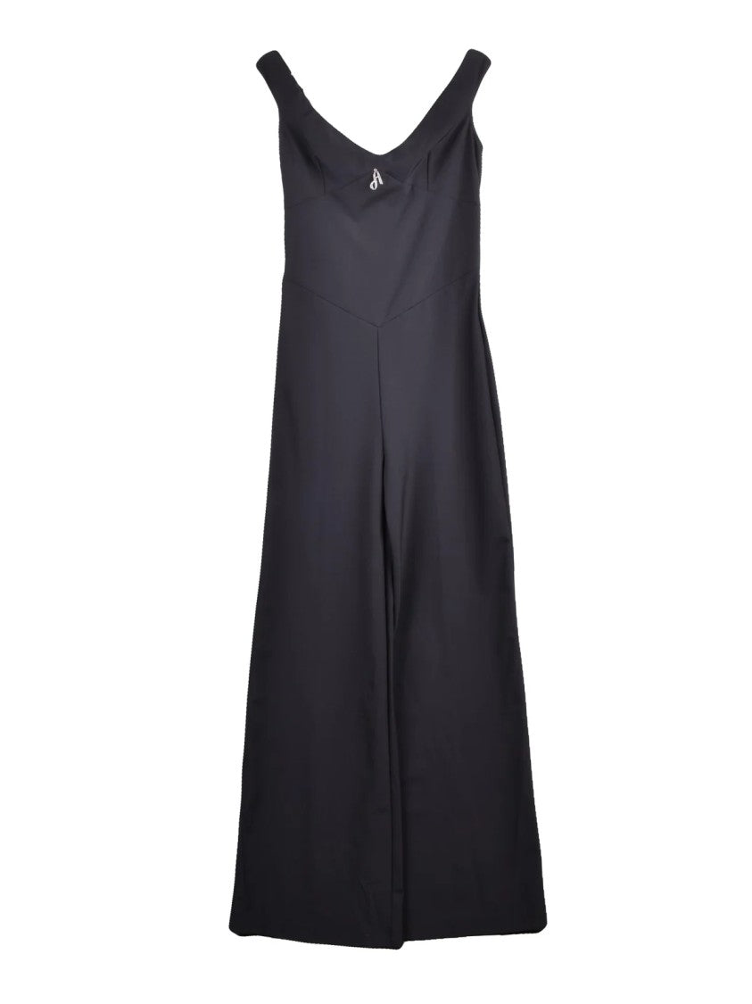 Aniye By Black V-Neck Wide-Leg Stretch Jumpsuit