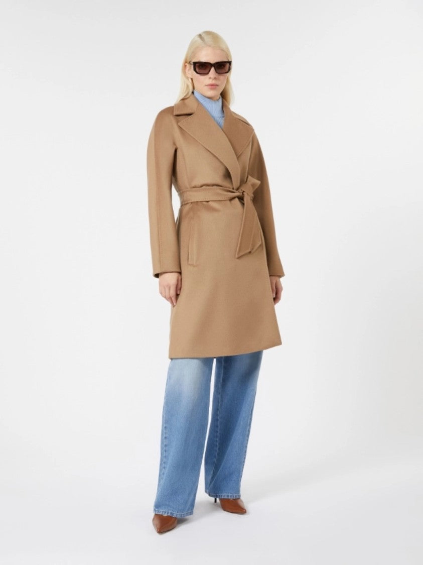Max Mara Refined Brown Virgin Wool Coat