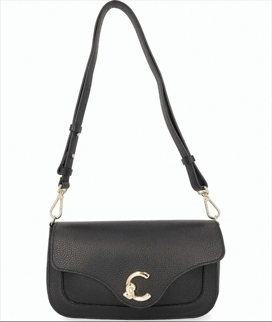 Coccinelle Rectangular Grained Leather Shoulder Bag