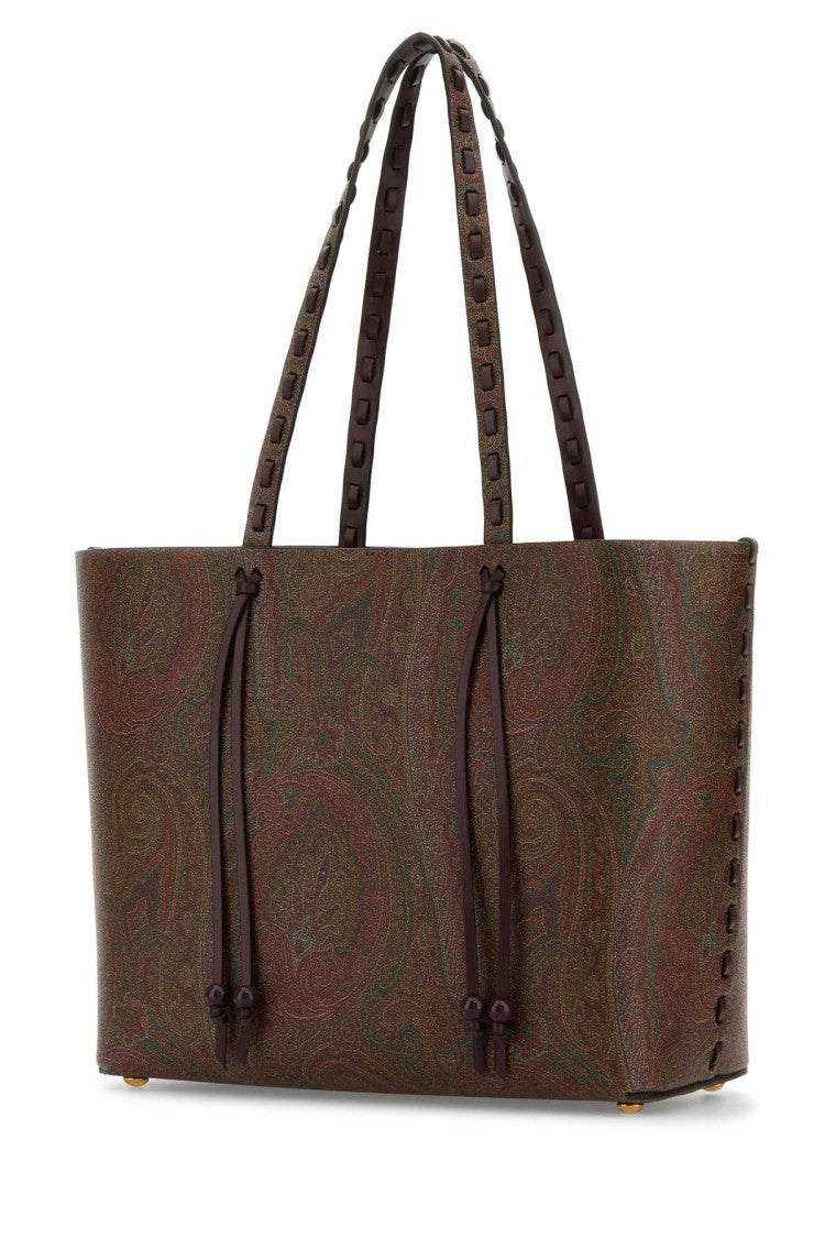 Etro Printed Canvas Arnica 1984 Shopping Bag