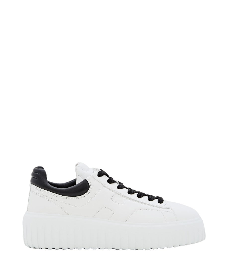 Hogan H-Stripes Sneakers With Ridged Sole And Embossed Logo