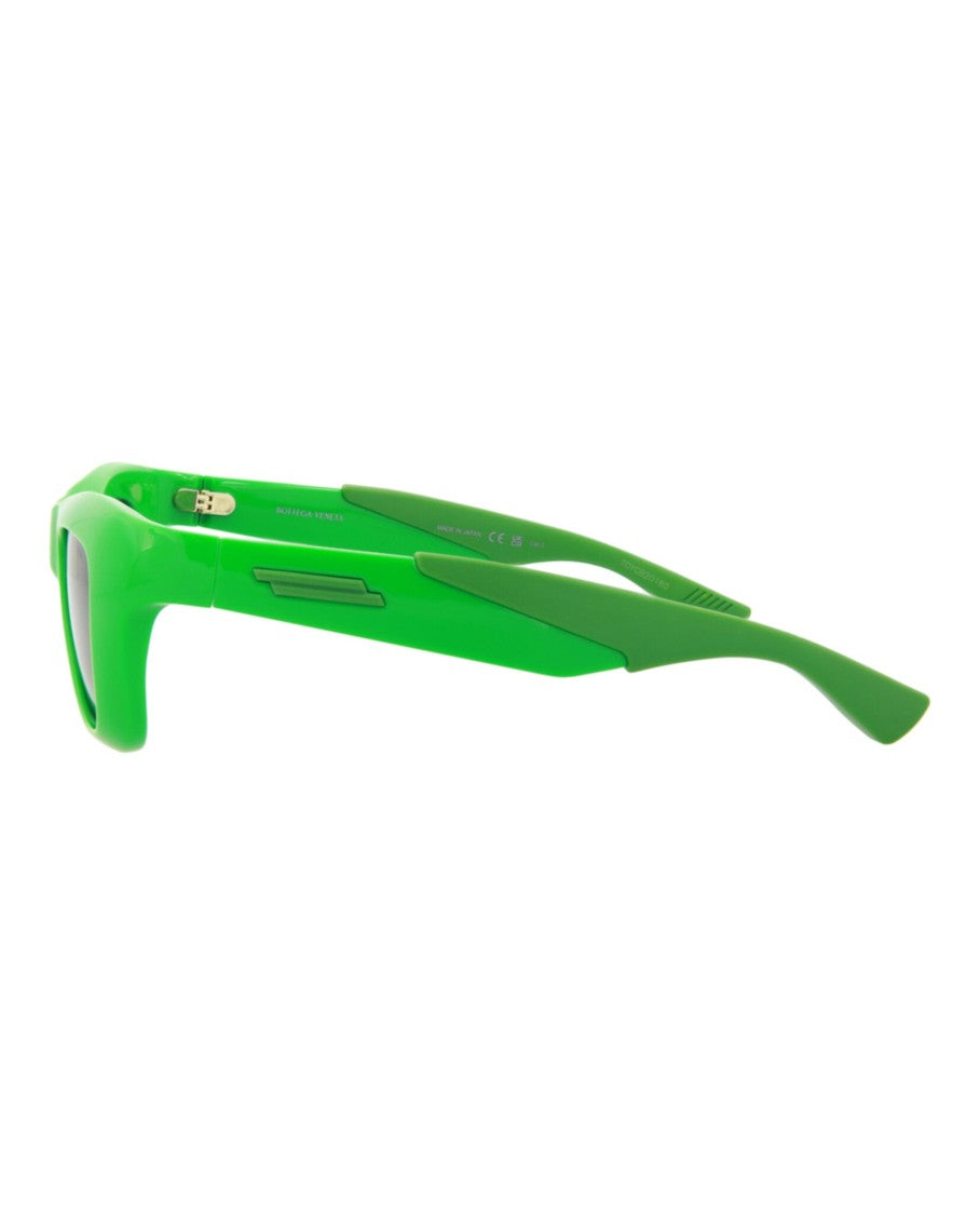 Bottega Veneta Square-Frame Injection Sunglasses With Saddle Nose Bridge