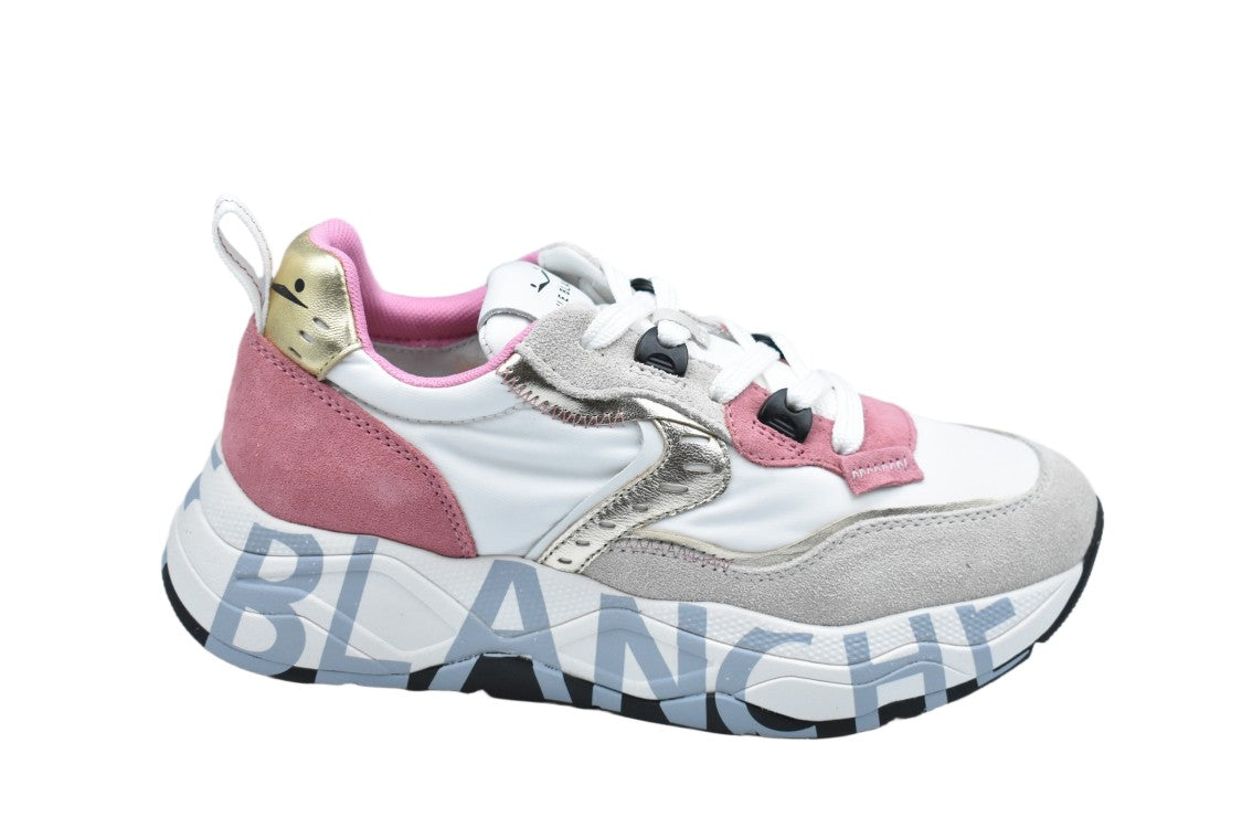Voile Blanche Raspberry Technical Fabric Suede Double-Height Sneakers