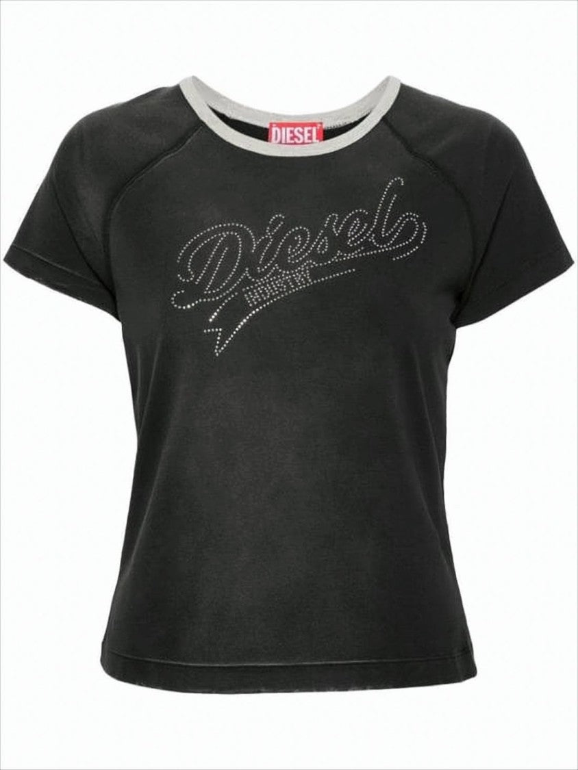 Diesel Fitted Short-Sleeve T-Shirt With Contrasting Trim