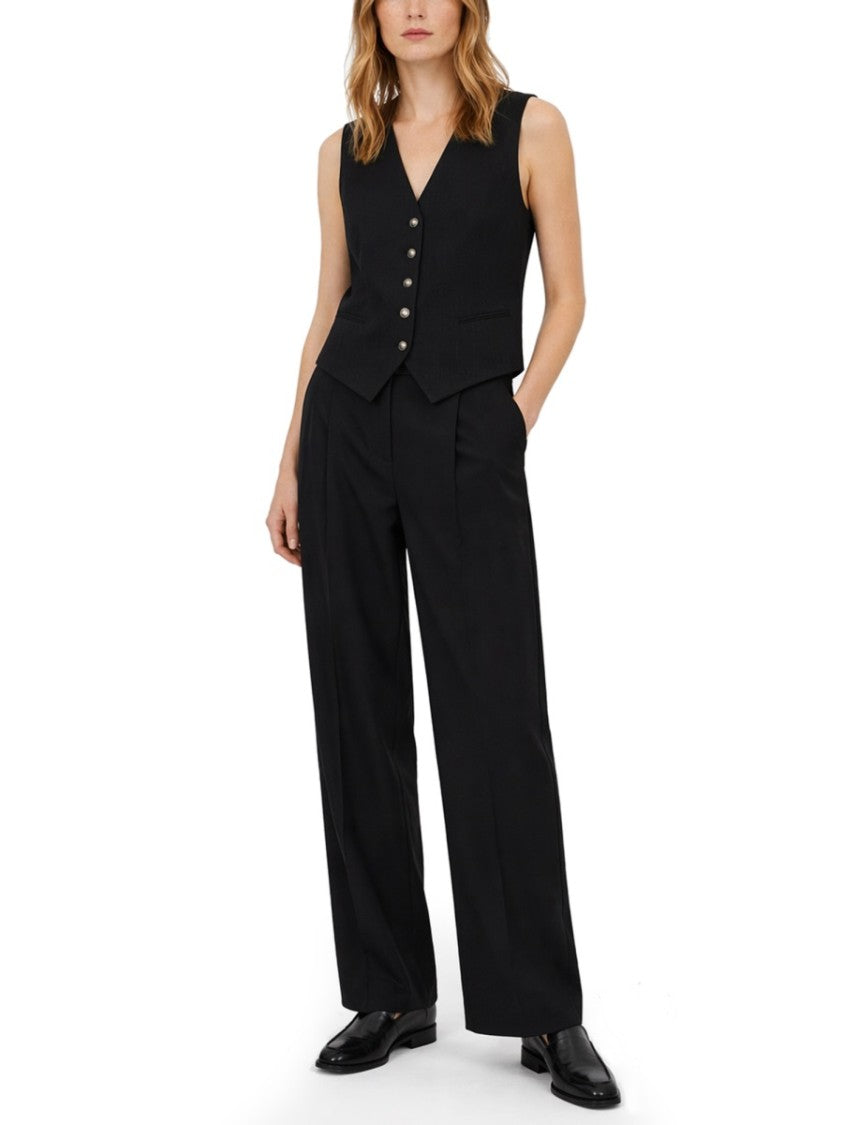 Tagliatore Linen Deep V-Neck Vest
