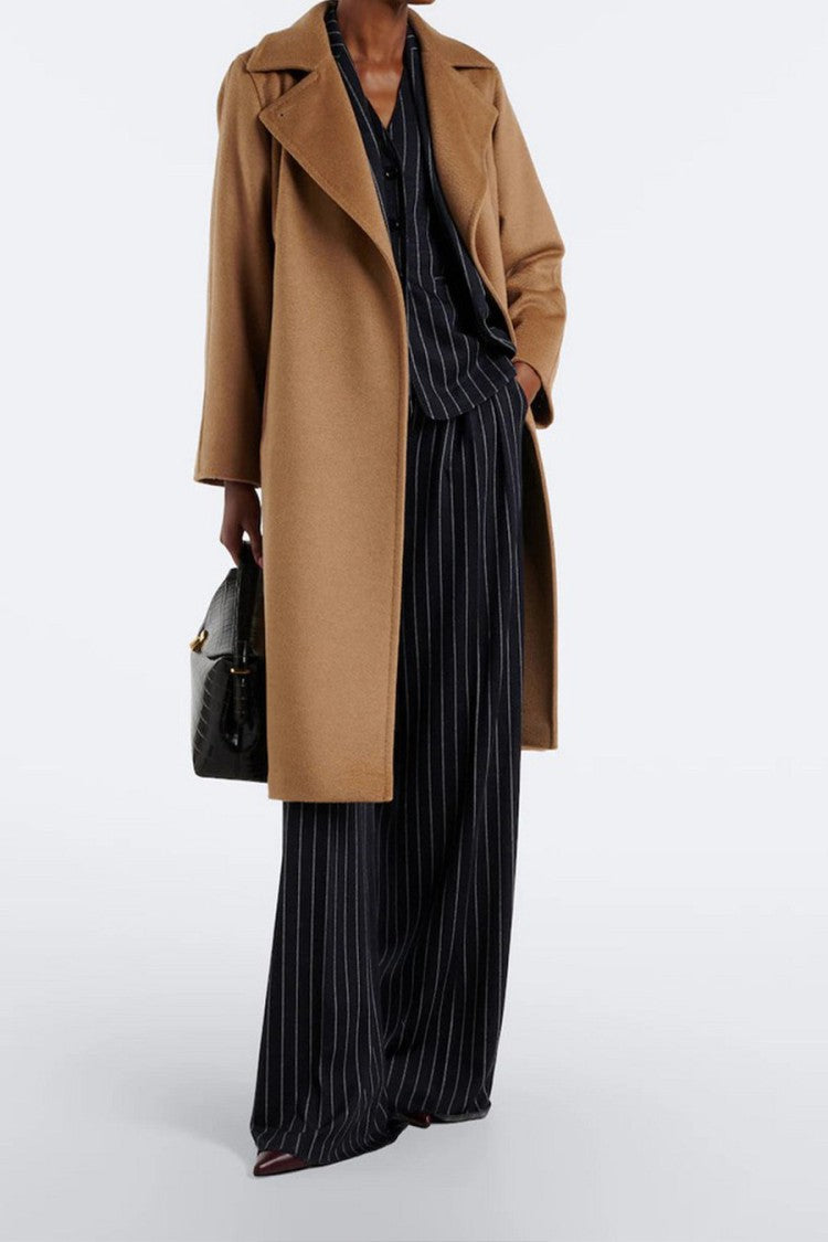 Max Mara Camel Manuela Belted Wrap Camel Coat