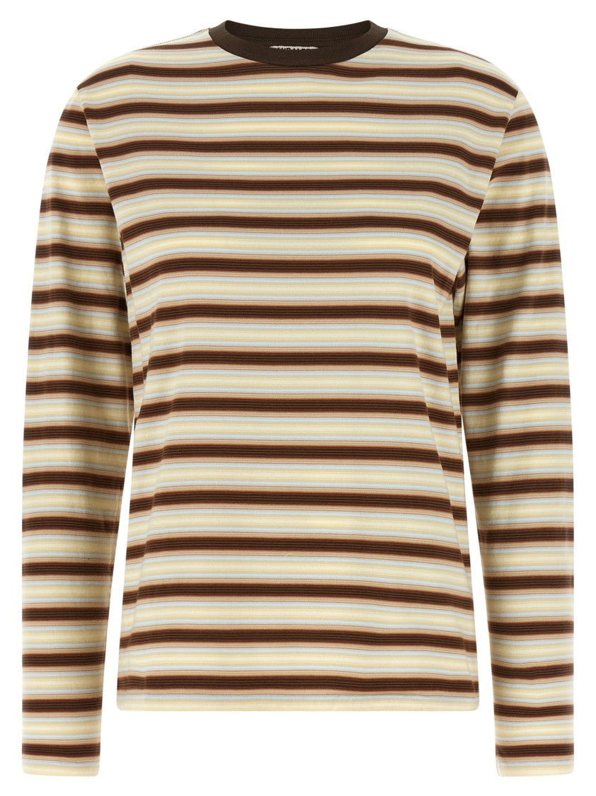 Auralee Gradient Stripes T-Shirt