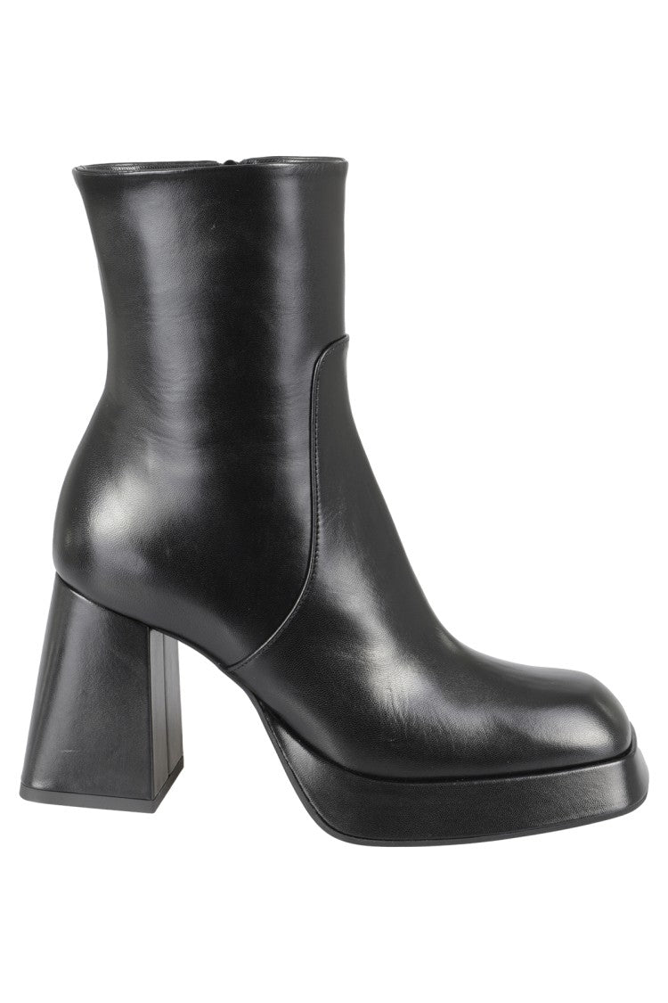 Giampaolo Viozzi Black Nappa Leather Ankle Boot