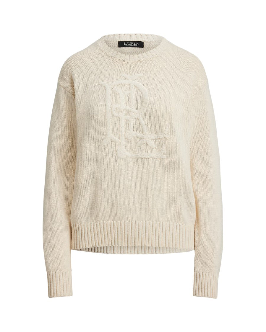 Lauren Ralph Lauren Riednee Long Sleeve Pullover In Mascarpone Cream