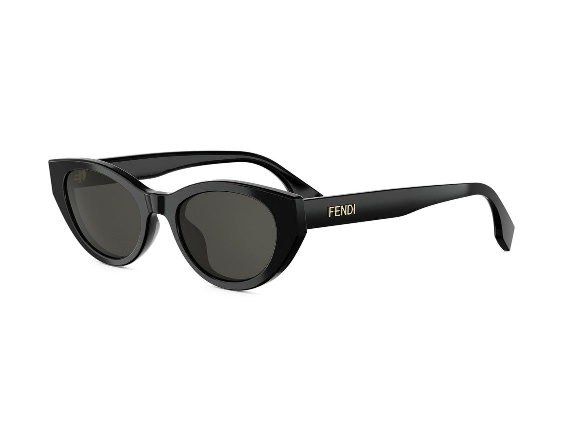 Fendi Fe40209i Cat-Eye Glossy Black Acetate Sunglasses