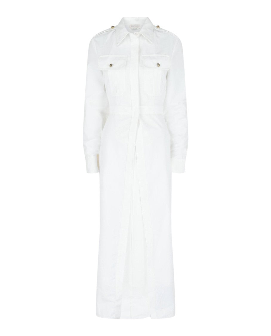 Alexander Mcqueen Cutaway Cotton Military Shirt
