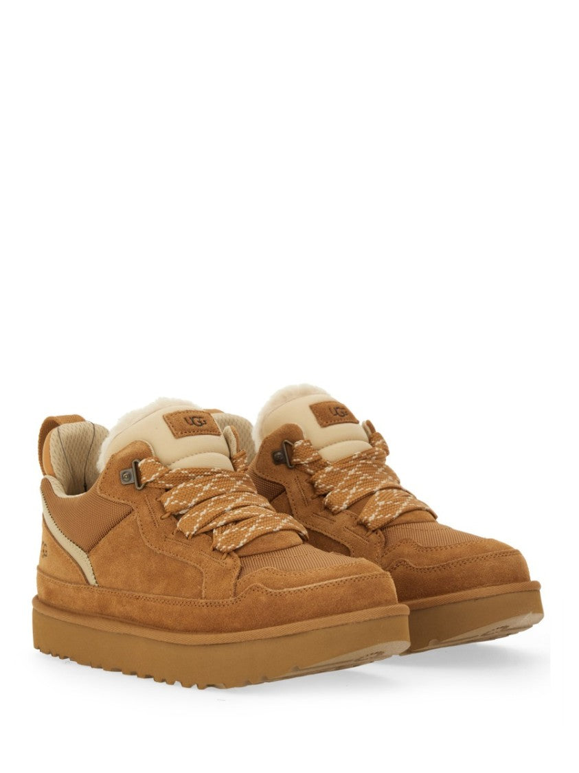 Ugg Lowmel Plush-Lined Leather Sneakers