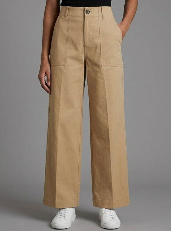 Liu Jo Wide-Leg Chino Trousers With Flap Pocket Design