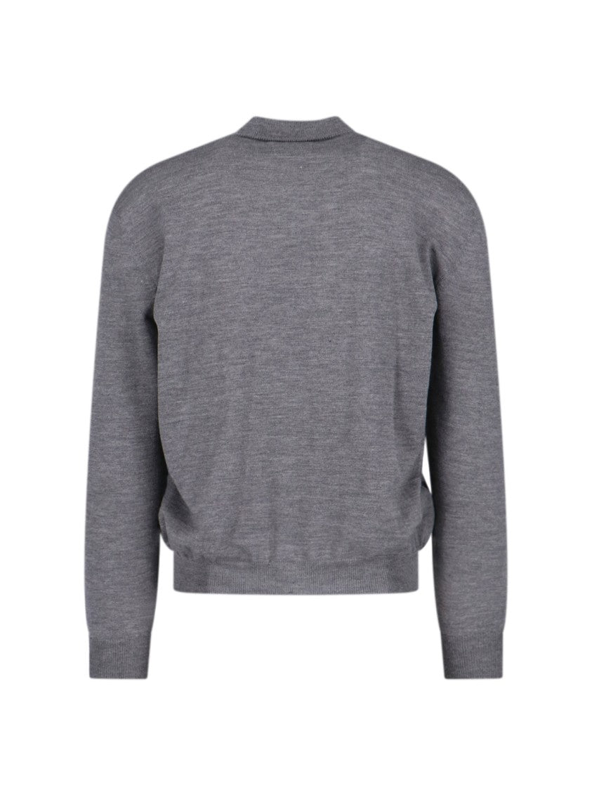 Magliano Classic Grey Sweater With Graphic Car Design