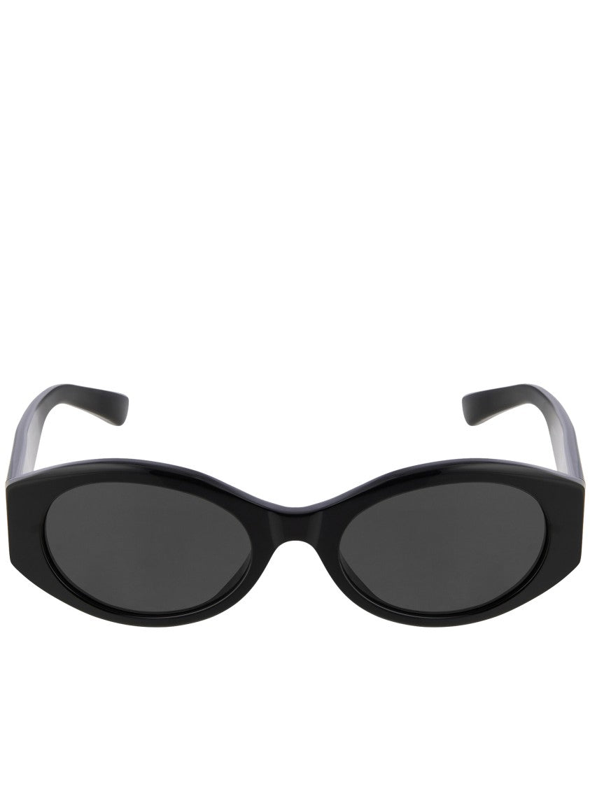 Balenciaga Black Occhiali Narrow Oval Sunglasses
