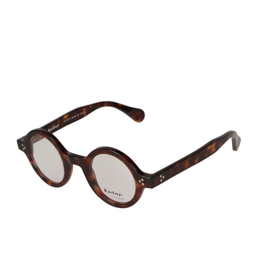 Kador Arkistar Tortoiseshell Round Frame Eyeglasses With Silver Accents