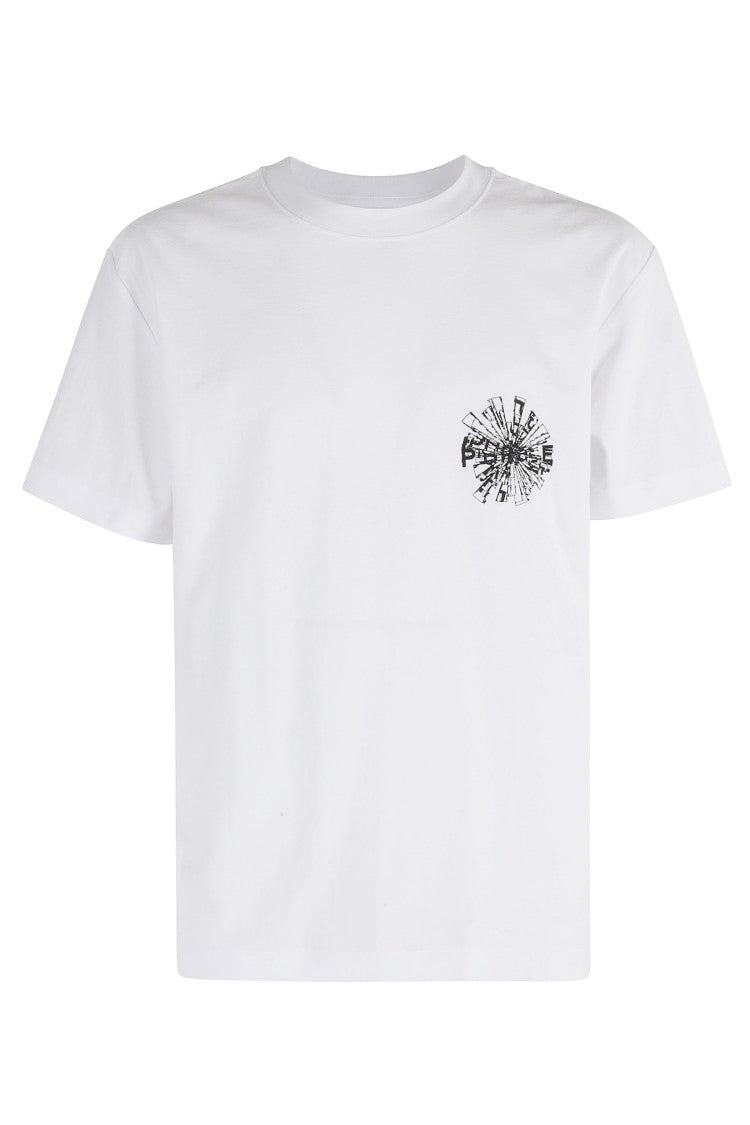 Purple Brand Textured Jersey T-Shirt With Graphic Prints