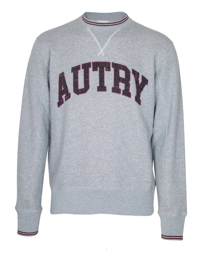 Autry Melange Gray Cotton Sweatshirt