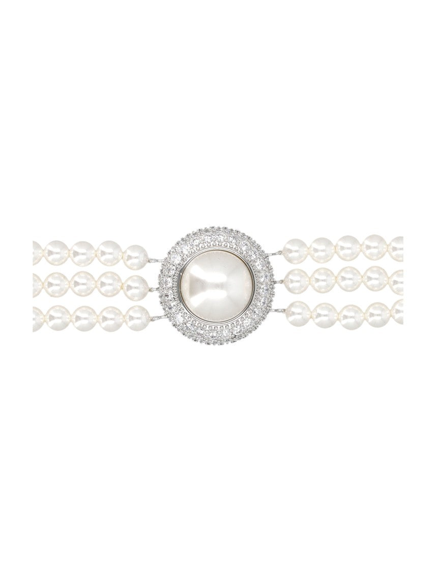 Self-Portrait Small Crystal Pearl Choker
