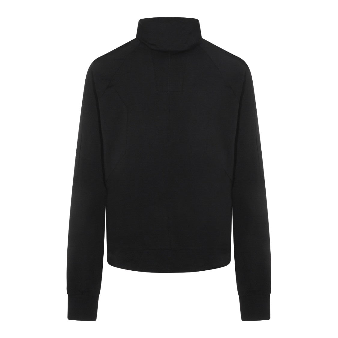 Thom Krom Black Cotton High Collar Zip Sweatshirt