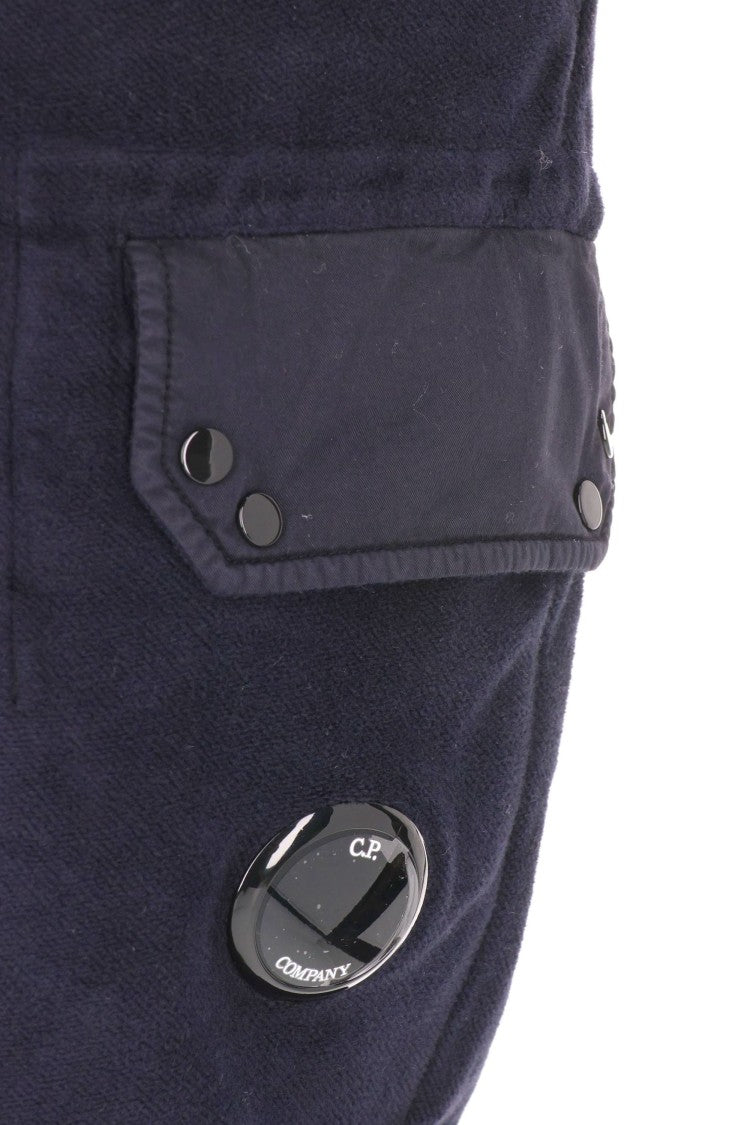C.P. Company Relaxed Fit Brushed Cotton Pants With Logo Patch