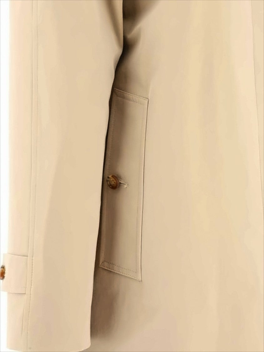 Burberry Minimalist Cotton Coat With Tailored Silhouette