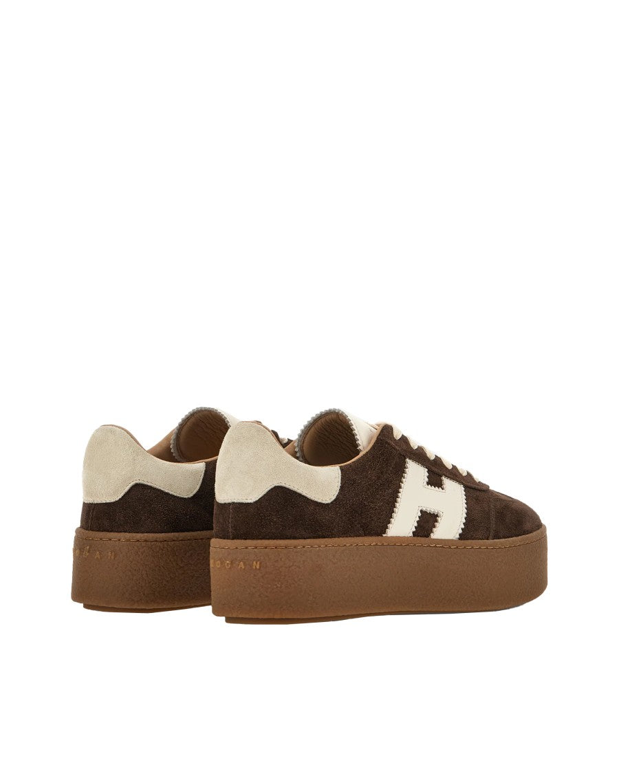 Hogan Brown Cool Suede Leather Sneakers