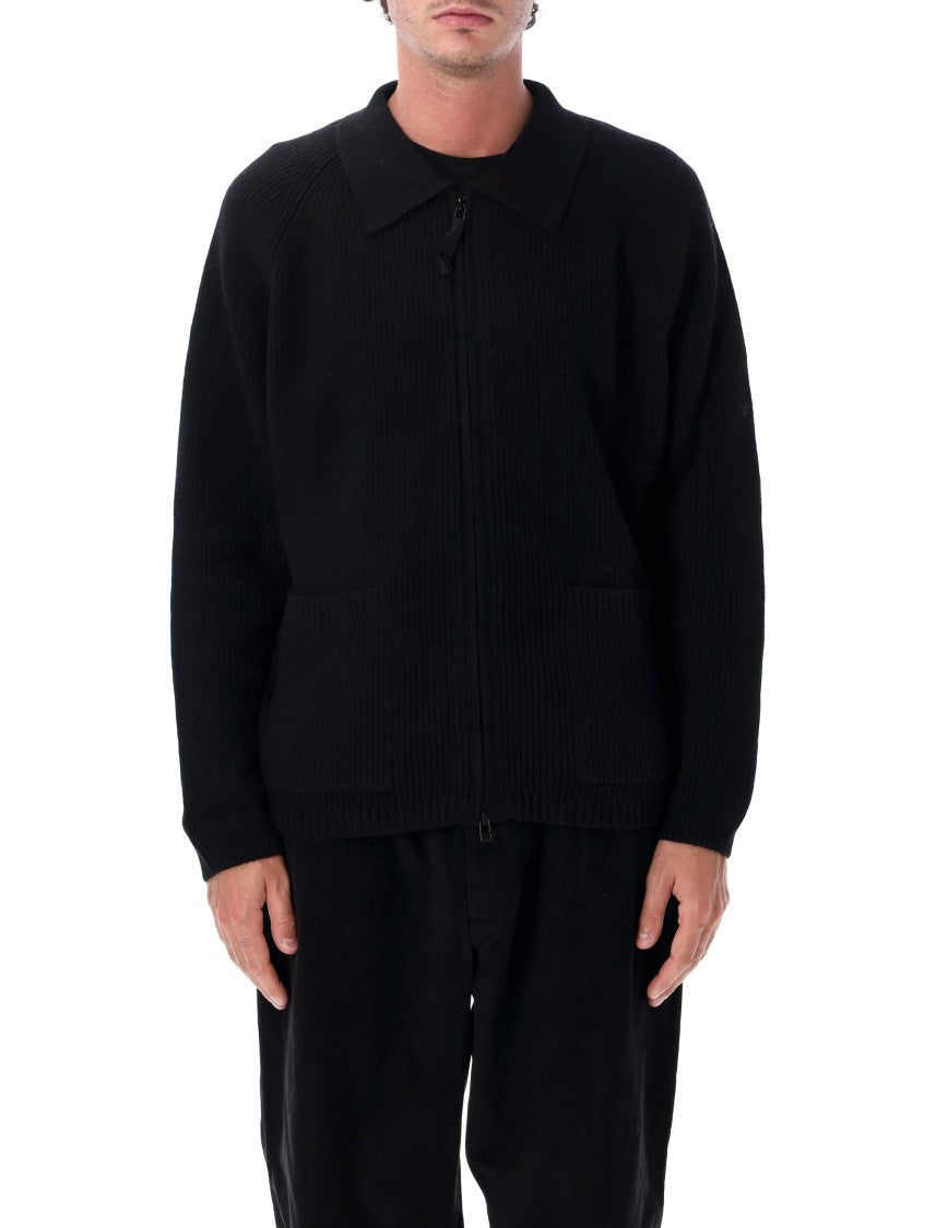 Universal Works Relaxed Fit Eco Wool Zip Cardigan With Raglan Sleeves