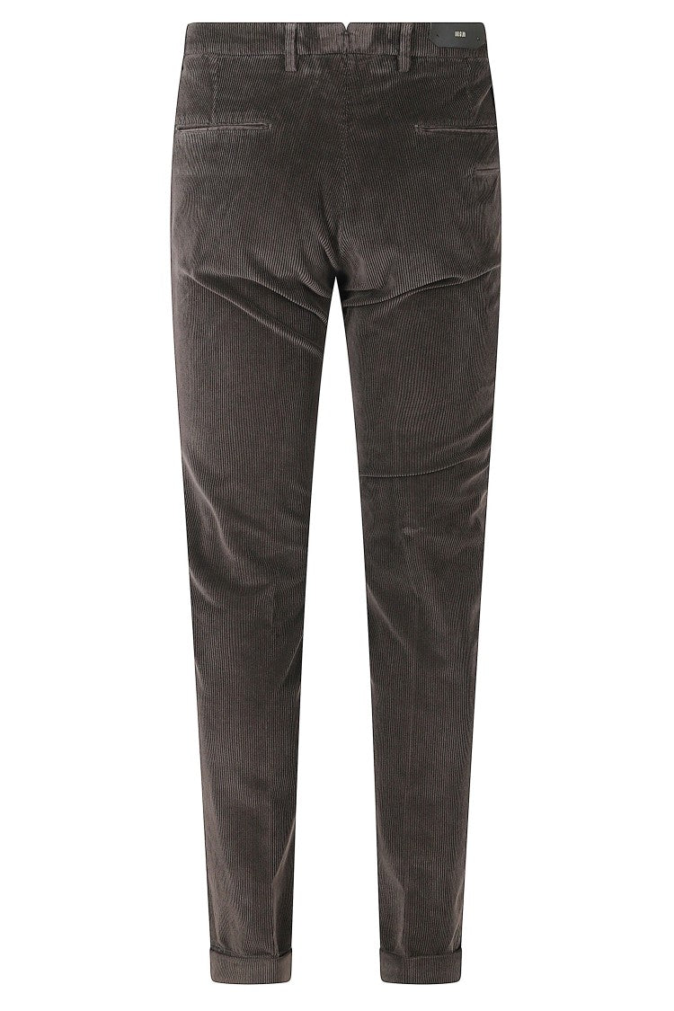 Briglia Dark Brown 1000R Tencel Velvet Straight-Leg Pants